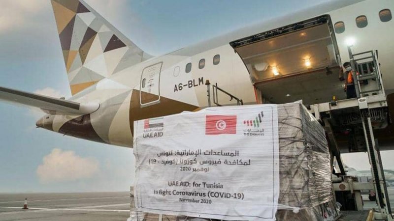 ‎الإمارات ترسل طائرتي إمدادات طبية إلى تونس