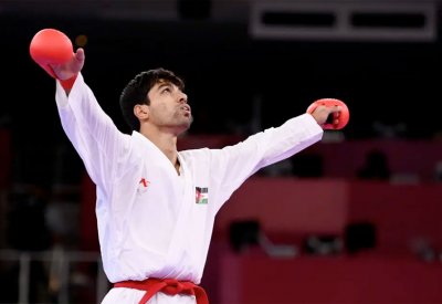 الأردني المصاطفة يضمن ميدالية بتأهله إلى نصف نهائي الكاراتيه 67 كلغ