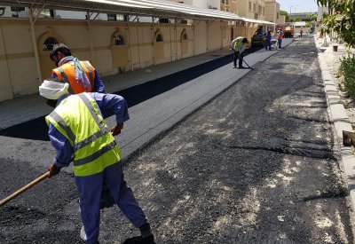 "شؤون الأشغال": %26 إنجاز بمشروع تطوير الطرق بمجمع 360 في الزنج