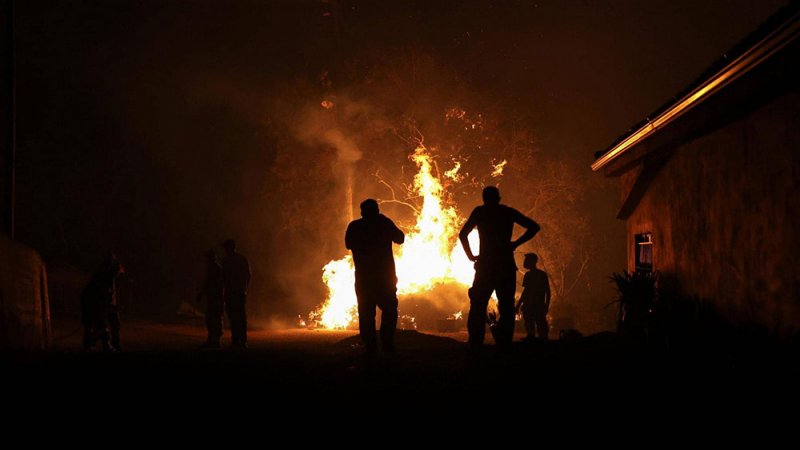 الآلاف يفرون من الحرائق خارج أثينا وسط موجة الحر