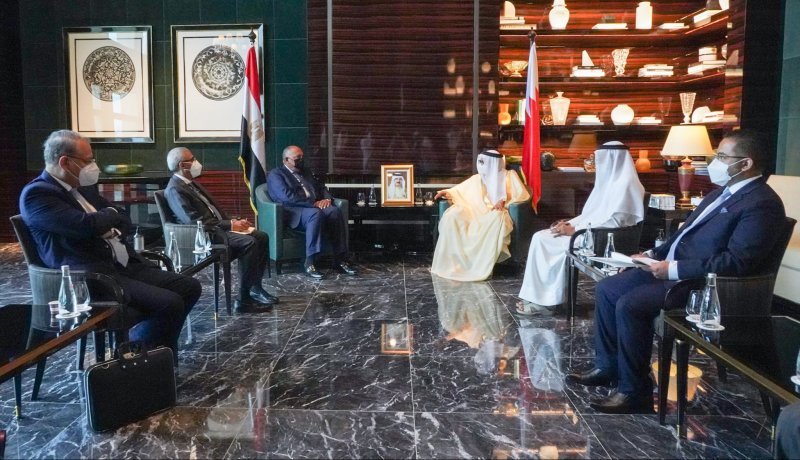 وزير الخارجية يجتمع مع وزير خارجية جمهورية مصر العربية الشقيقة