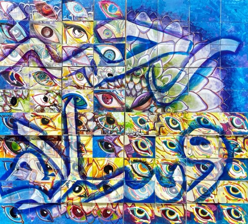 تدشين "لوحة العيون" في قلب المنامة للتعبير عن آمال البشرية للخلاص من الجائحة