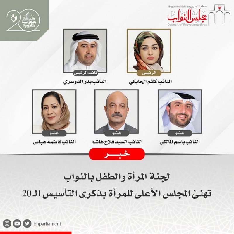 لجنة المرأة والطفل بالنواب تهنئ المجلس الأعلى للمرأة بذكرى التأسيس الـ 20