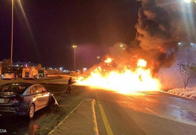 السيطرة على حريق بناقلة مواد بترولية في السعودية