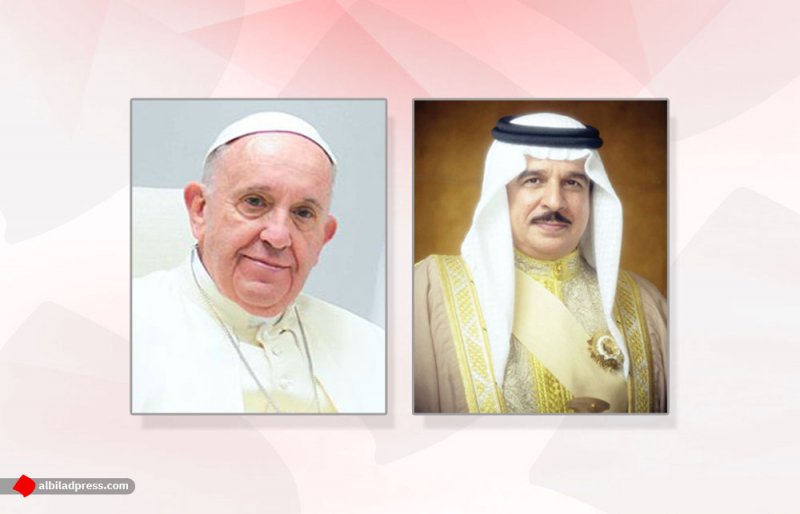 جلالة الملك المفدى يتلقى برقية شكر جوابية من بابا الفاتيكان