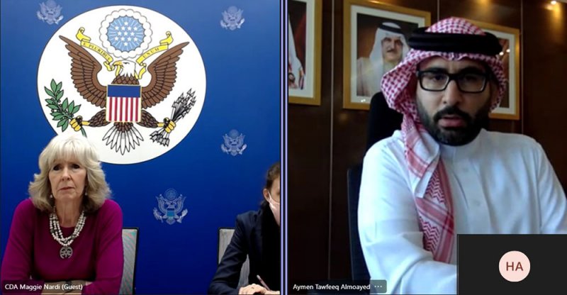 المؤيد يجتمع مع القائم بأعمال سفارة الولايات المتحدة لدى البحرين
