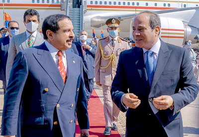 جلالة الملك المفدى يصل إلى جمهورية مصر العربية