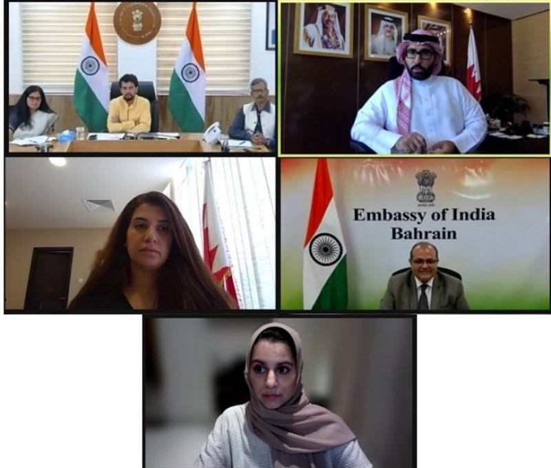 وزير الشباب والرياضة يبحث التعاون الشبابي مع نظيره الهندي