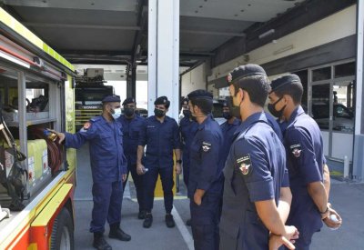 الدفاع المدني يستقبل عددًا من المشاركين في الدورة التأسيسية لإعداد وتأهيل رجال الإطفاء