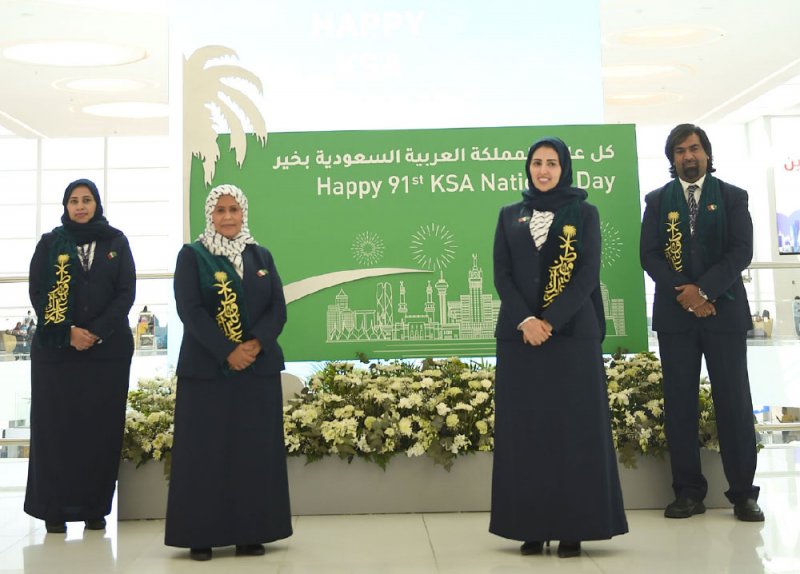 “مطار البحرين” يحتفل باليوم الوطني السعودي الـ 91