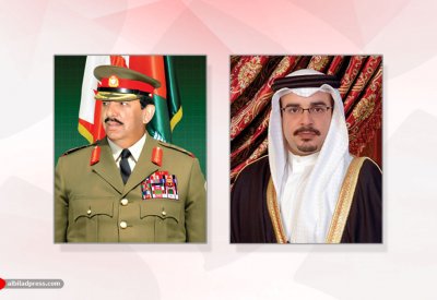 سمو ولي العهد نائب القائد الأعلى رئيس مجلس الوزراء يتلقى برقية تهنئة من القائد العام لقوة دفاع البحرين