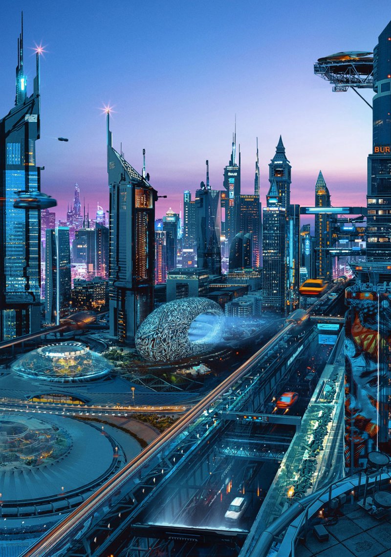 فنان برازيلي يتخيل دبي في عام 2075
