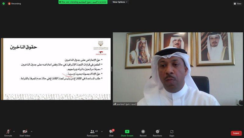 أمانة النواب تعرض موضوعات حقوق وواجبات النواب وآلية المشاركة السياسية باليوم الأول