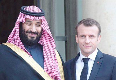 ولي العهد السعودي وماكرون يتفقان على أهمية السلام بالمنطقة