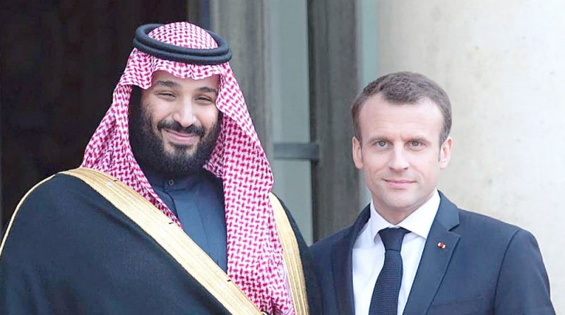 ولي العهد السعودي وماكرون يتفقان على أهمية السلام بالمنطقة