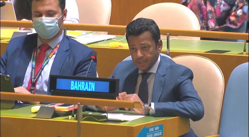 المندوب الدائم لمملكة البحرين لدى الأمم المتحدة بنيويورك يشارك في المناقشة العامة للجنة المعنية بنزع السلاح والأمن الدولي التابعة للجمعية العامة للأمم المتحدة