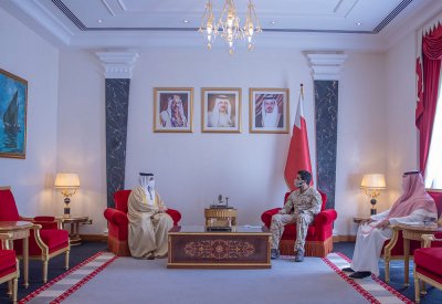 ناصر بن حمد يستقبل سفير البحرين المعين في بلجيكا