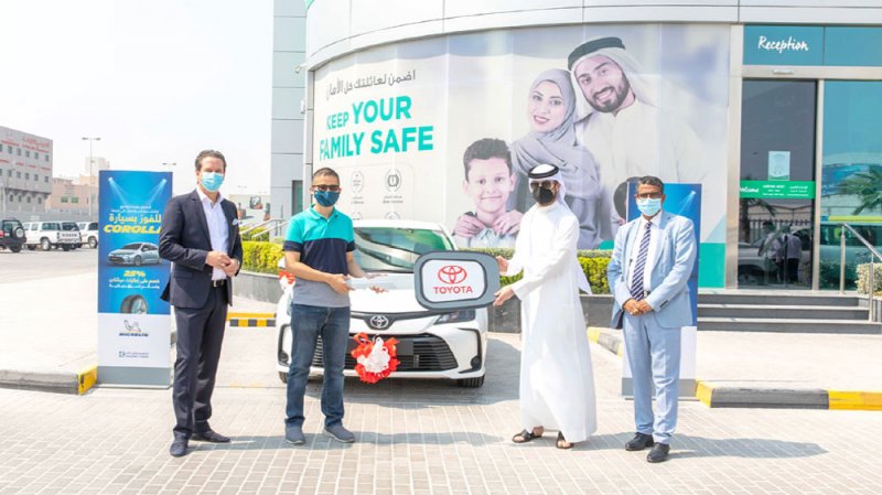 بنجامين يفوز بتويوتا “Corolla 2021” في سحب إطارات ميشلان
