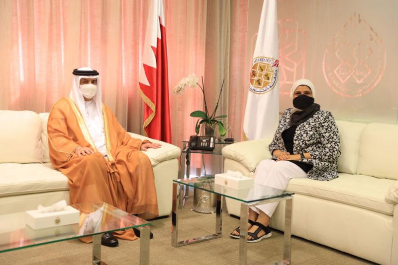 رئيسة الجامعة تبحث مع سفير البحرين لدى بلجيكا تسهيل إبرام الاتفاقيات مع الجامعات الخارجية