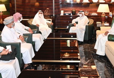وزير التجارة يجتمع بالأمين العام لمجلس التعاون لدول الخليج العربية و رئيس الفرق التفاوضية