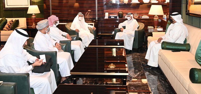 وزير التجارة يجتمع بالأمين العام لمجلس التعاون لدول الخليج العربية و رئيس الفرق التفاوضية