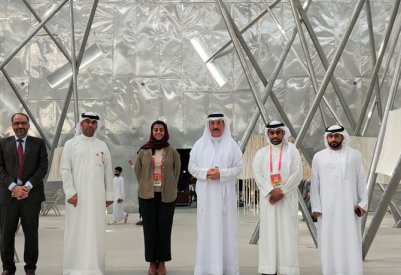 حميدان يتفقد جناح البحرين في "معرض اكسبو 2020"
