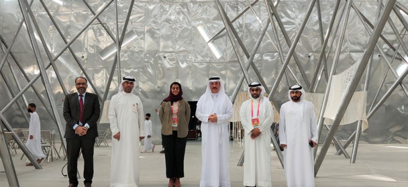حميدان يتفقد جناح البحرين في "معرض اكسبو 2020"