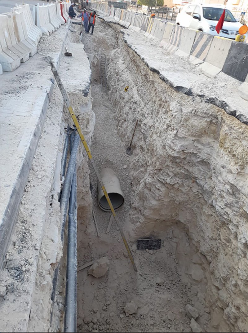 شؤون الأشغال: 30٪؜ نسبة الإنجاز في مشروع "تطوير الطرق بمجمع 913 في الرفاع