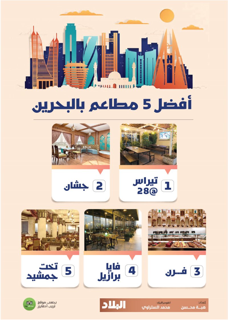 افضل 5 مطاعم بالبحرين