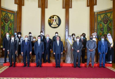 الرئيس السيسي يستقبل النواب العموم في اطار فعاليات المؤتمر الدولي بالقاهرة