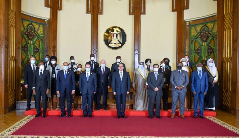 رئيس جمهورية مصر العربية يستقبل النواب العموم في اطار فعاليات المؤتمر الدولي بالقاهرة