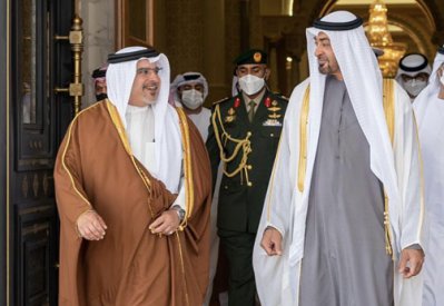 سمو ولي العهد رئيس مجلس الوزراء يغادر دولة الإمارات العربية المتحدة الشقيقة