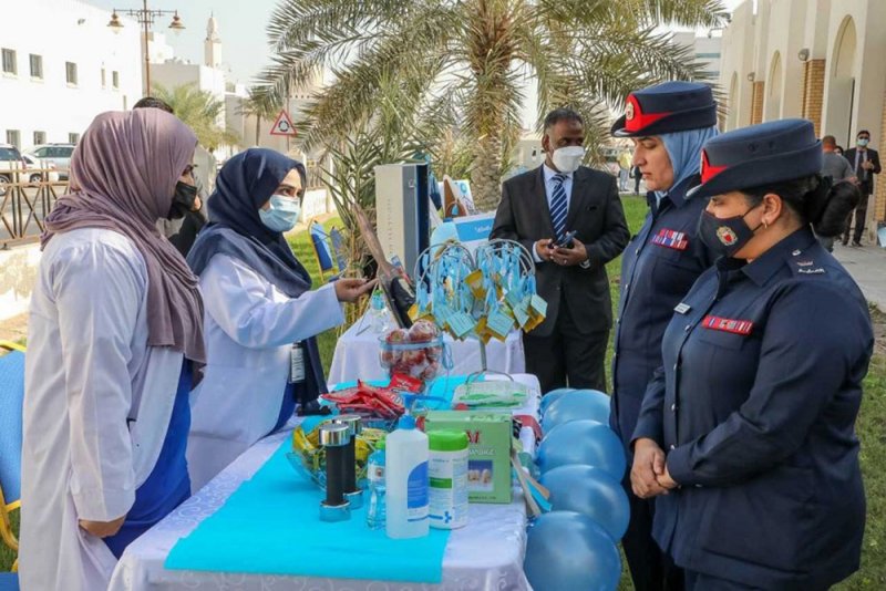 الشؤون الصحية بوزارة الداخلية تقيم معرض تثقيفي وانشطه رياضية بمناسبه يوم السكر العالمي
