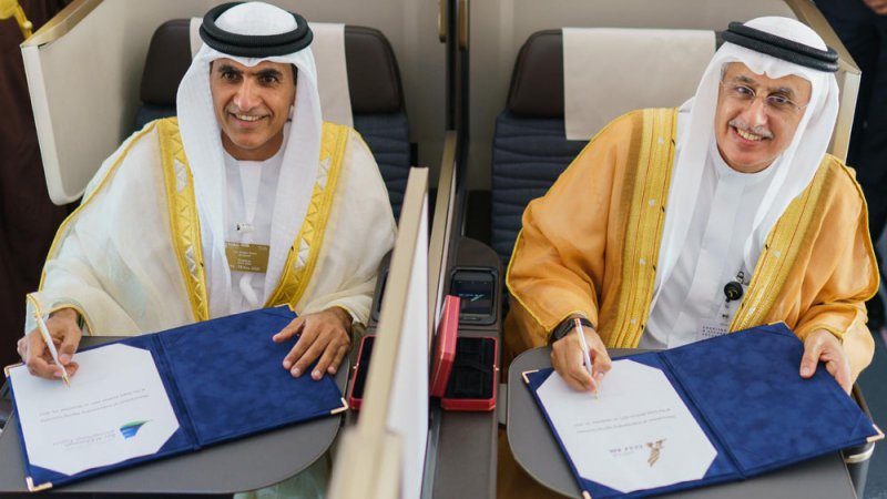 طيران الخليج تتوج مشاركتها في معرض دبي للطيران بعدد من الإنجازات الهامة