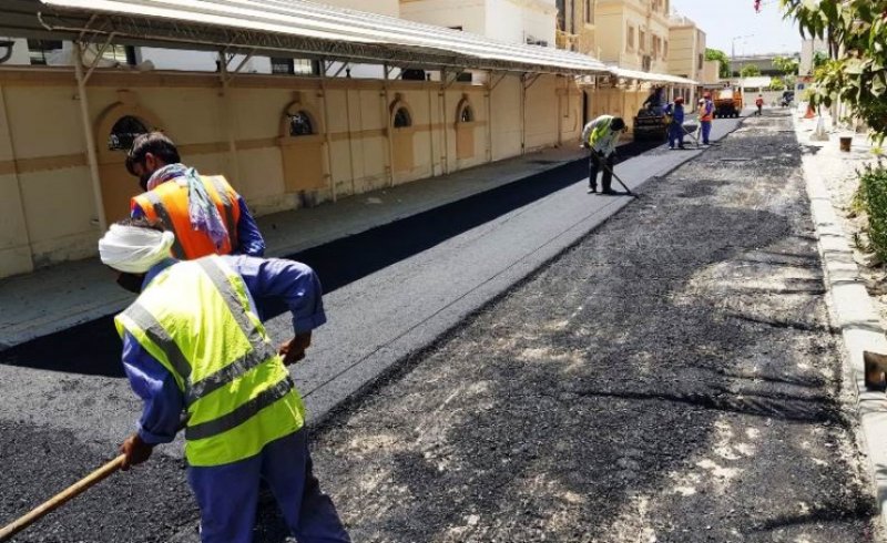 شؤون الأشغال تنجز %60 بمشروع تطوير الطرق بمجمع 360 في الزنج