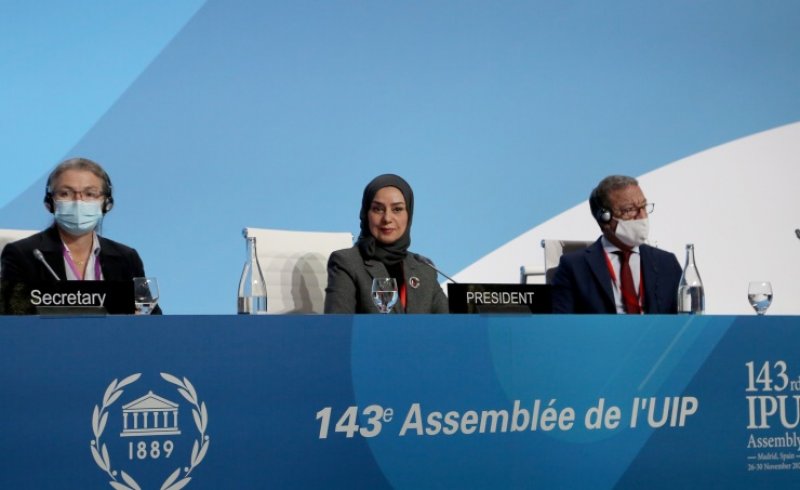 رئيسة مجلس النواب تترأس جلسة الاتحاد البرلماني الدولي لبحث ملف التلقيح لمكافحة كورونا‎‎