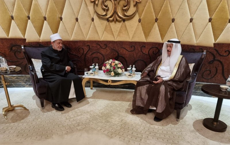 عبدالرحمن بن محمد يلتقي شيخ الأزهر في أبوظبي