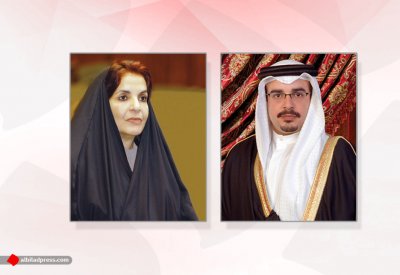 سمو ولي العهد رئيس مجلس الوزراء يتبادل التهاني مع سمو قرينة ملك البلاد المفدى رئيسة المجلس الأعلى للمرأة