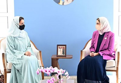 أمين عام المجلس الأعلى للمرأة تستقبل مساعدة رئيس جامعة السلطان قابوس للتعاون الدولي