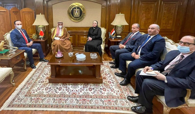 وزير الصناعة يجتمع بوزيرة التجارة والصناعة بجمهورية مصر