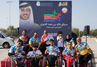 خالد بن حمد يرعى سباق سموه الخيري الرابع للجري لذوي العزيمة في حلبة البحرين الدولية