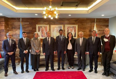 المندوب الدائم للبحرين لدى الأمم المتحدة يستضيف الأمين العام للأمم المتحدة