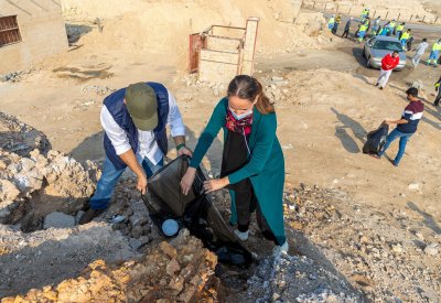 جمعية عالي الخيرية تنظم حملة تنظيف القرية الفخارية وتلال عالي