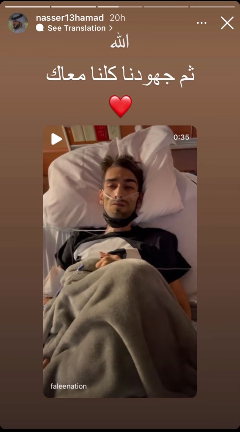 ناصر بن حمد يتجاوب مع نداء محارب السرطان محسن ويدعو الجميع للتكاتف معه