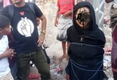 صورتها هزت اليمن.. امرأة مربوطة بعمود وهذه تهمتها