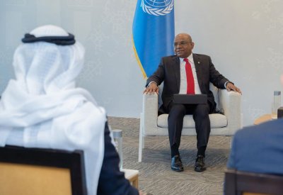 رئيس الدورة الحالية للجمعية العامة للأمم المتحدة يقدم محاضرة ضمن البرنامج التأسيسي الدبلوماسي