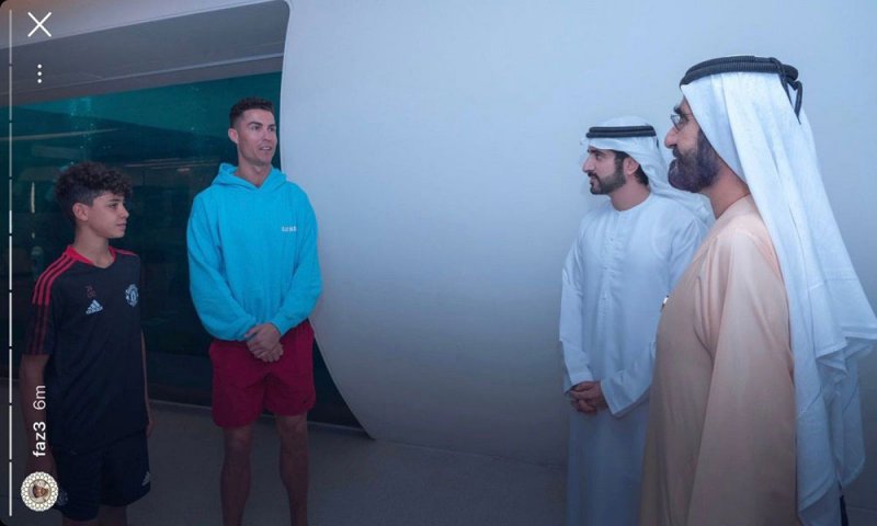 محمد بن راشد يلتقي كريستيانو رونالدو في دبي