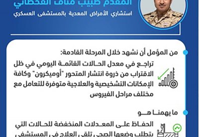 د.القحطاني يبشر بتراجع الحالات القائمة اليومية في المرحلة القادمة