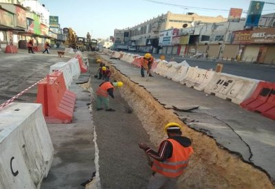 "شؤون الأشغال" بدء أعمال مشروع تطوير الطرق الداخلية بسوق واقف