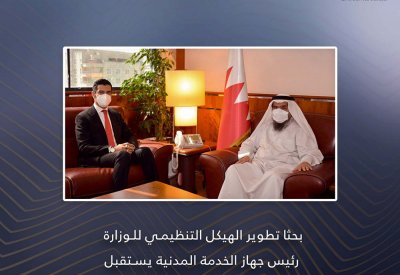 رئيس جهاز الخدمة المدنية يبحث مع وزير شئون الكهرباء والماء الهيكل التنظيمي للوزارة